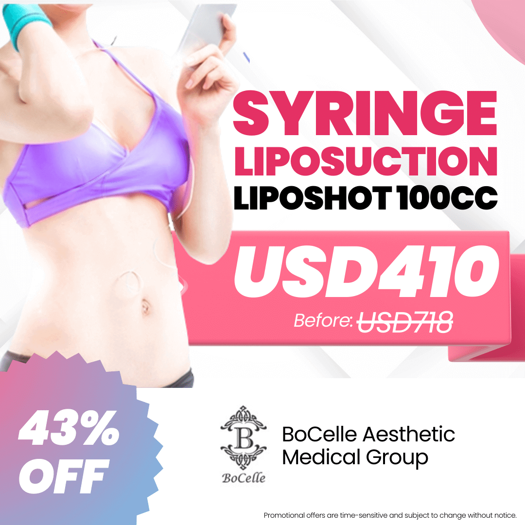 Syringe Liposuction Liposhot 100cc: Your Path to a Sculpted Body - Cosmetic Surgery Advertisement Promotion at BoCelle Aesthetic Medical Group