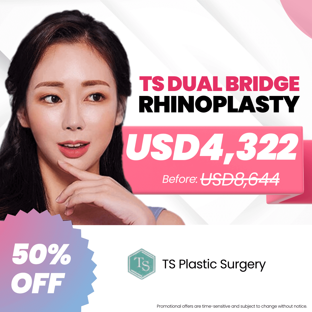 Achieve Your Dream Nose: Dual Bridge Rhinoplasty Cosmetic Surgery Promotion at TS Plastic Surgery Clinic